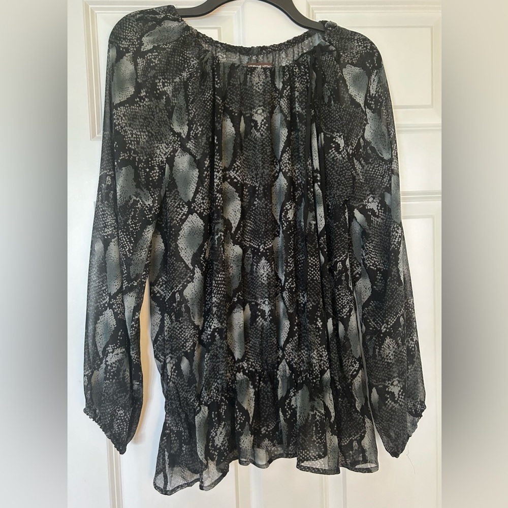 Adrienne Vittadini Studio sheer blouse.
